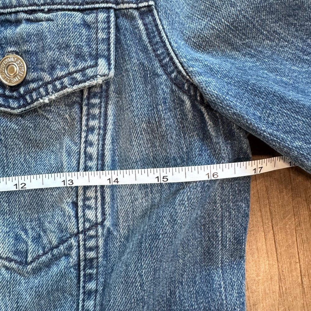 Vintage 7 For All Mankind Medium Wash Blue Denim Dress Y2K style, XS - Picture 8 of 16